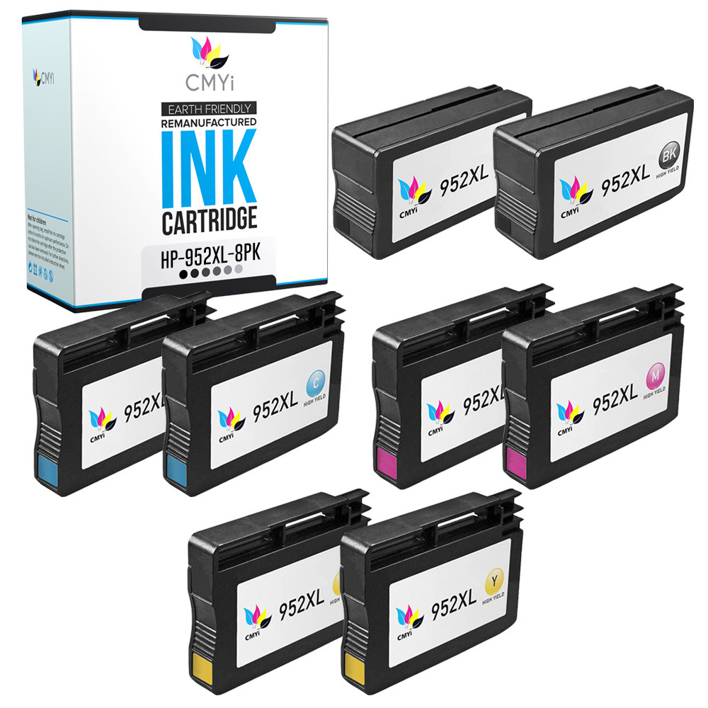 8PK Compatible HP 952XL Printer Cartridges for OfficeJet Pro 8744 8745 8746 8747