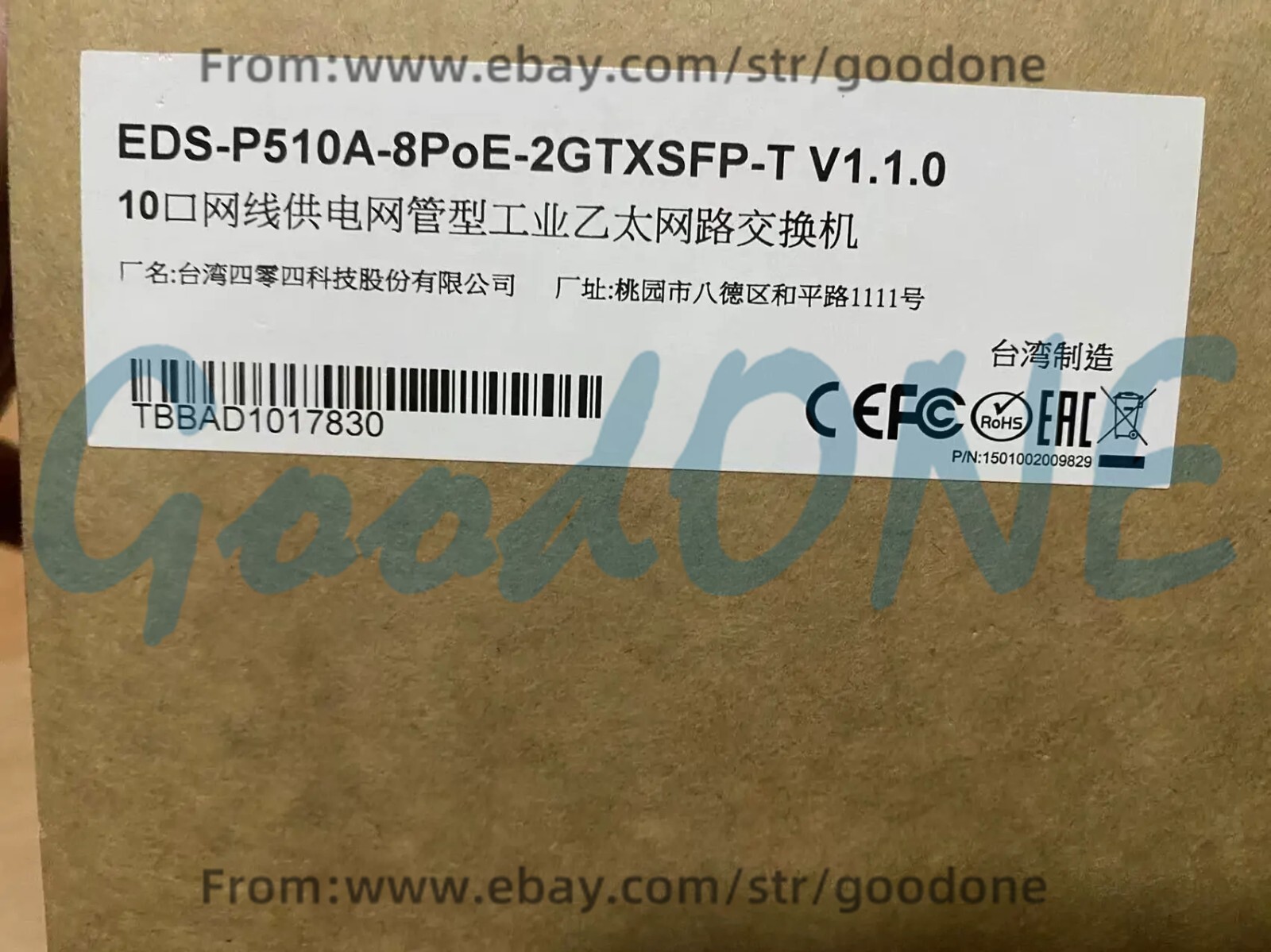 1PC NEW MOXA EDS-P510A-8PoE-2GTXSFP-T Industrial Switch