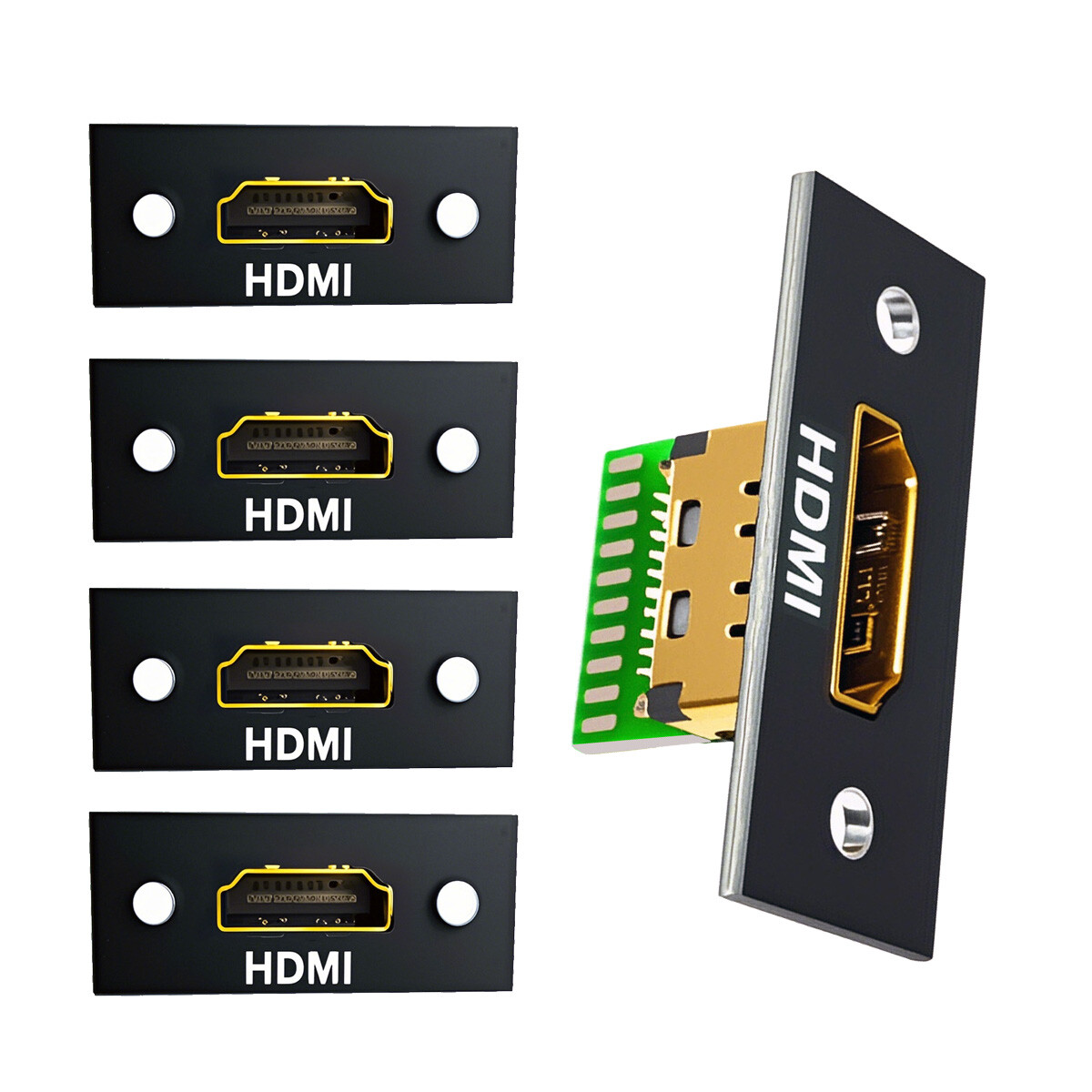 5pcs/set DIY OEM Receptacle HDMI 8K Type-A Female Socket Connector Panel Mount