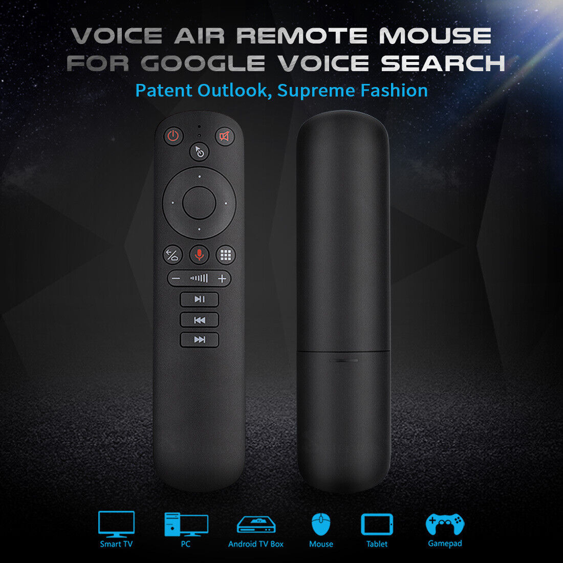 Voice Air Remote Control Mouse For Google Voice Search 2.4Ghz Wireless 6 Axis 