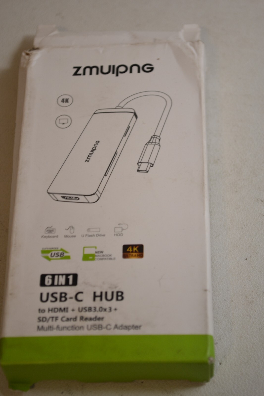 ZMUIPNG USB C Hub 6 in 1 USBC HDMI Multiport Adapter Model ZM024