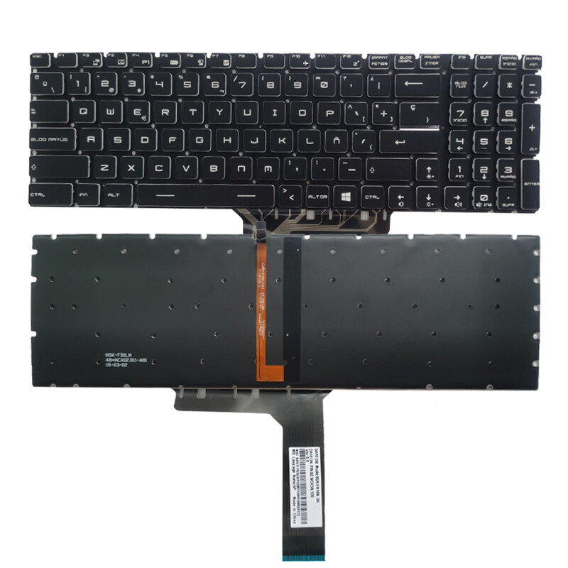 Latin Spanish Keyboard NEW for MSI MS-16H2 MS-16H4 MS-16H5 MS-16H7