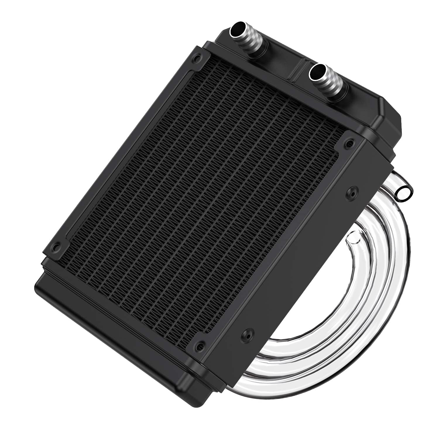 Clyxgs Water Cooling Radiator, 12 Pipe Aluminum Heat Exchanger Radiator with Tub