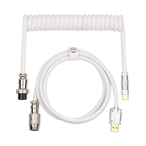 EPOMAKER Puff Aviator Coiled USB Cable  Type C Detachable Mechanical Gaming
