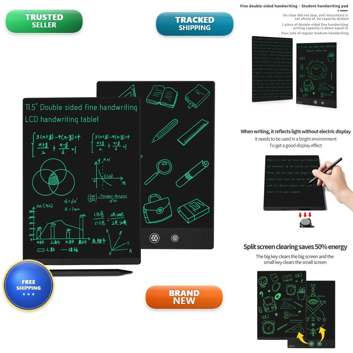 LCD Writing Tablet 11.5 Inch Double Display
