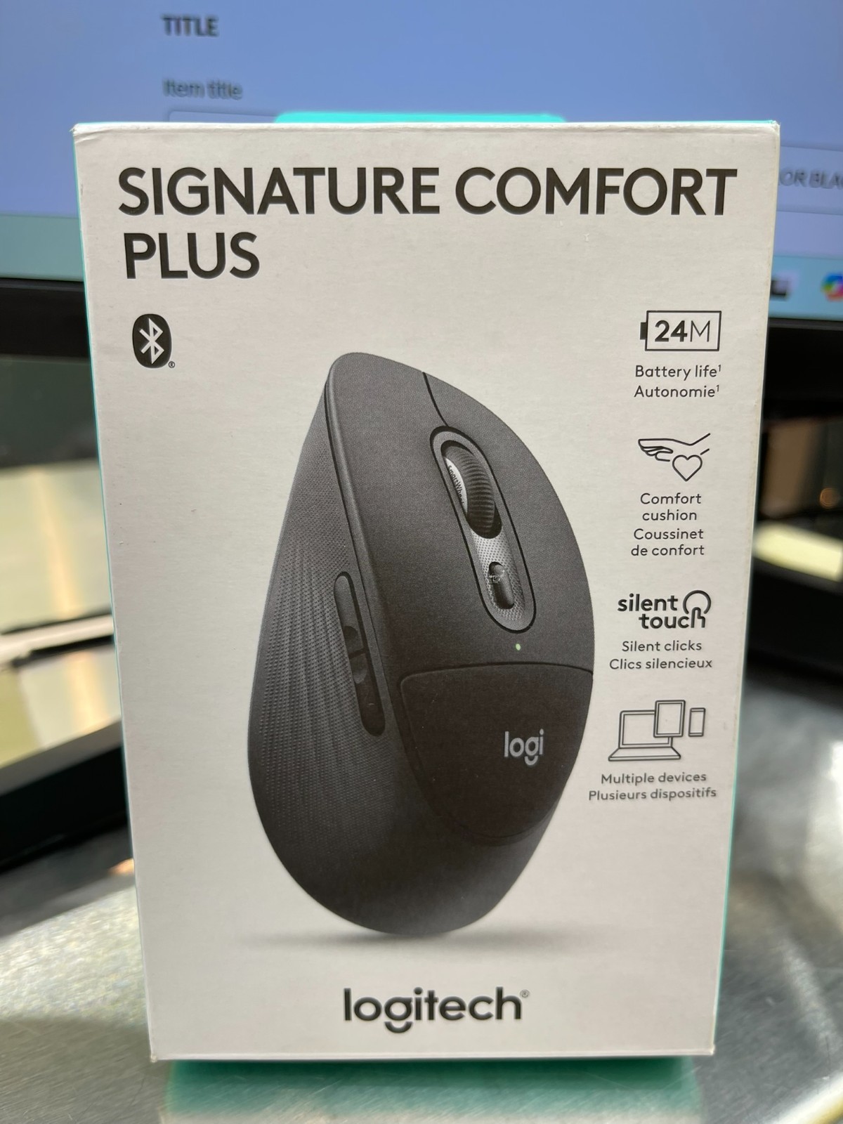 NEW LOGITECH SIGNATURE COMFORT PLUS WIRELESS MOUSE COLOR BLACK 910-007864