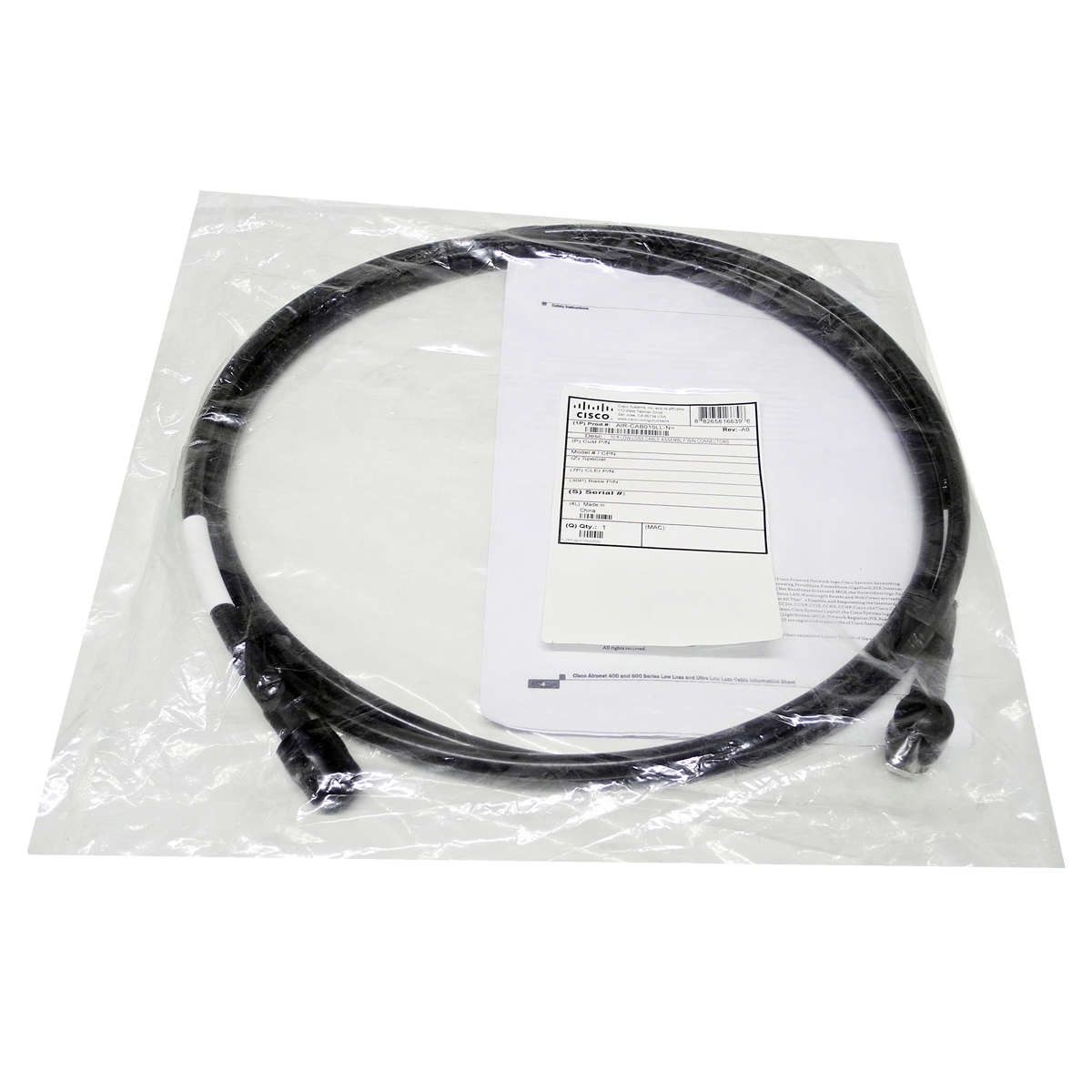 Cisco AIR-CAB010LL-N= 10Ft. Low-Loss Interconnect Antenna Cable New 37-0908-01