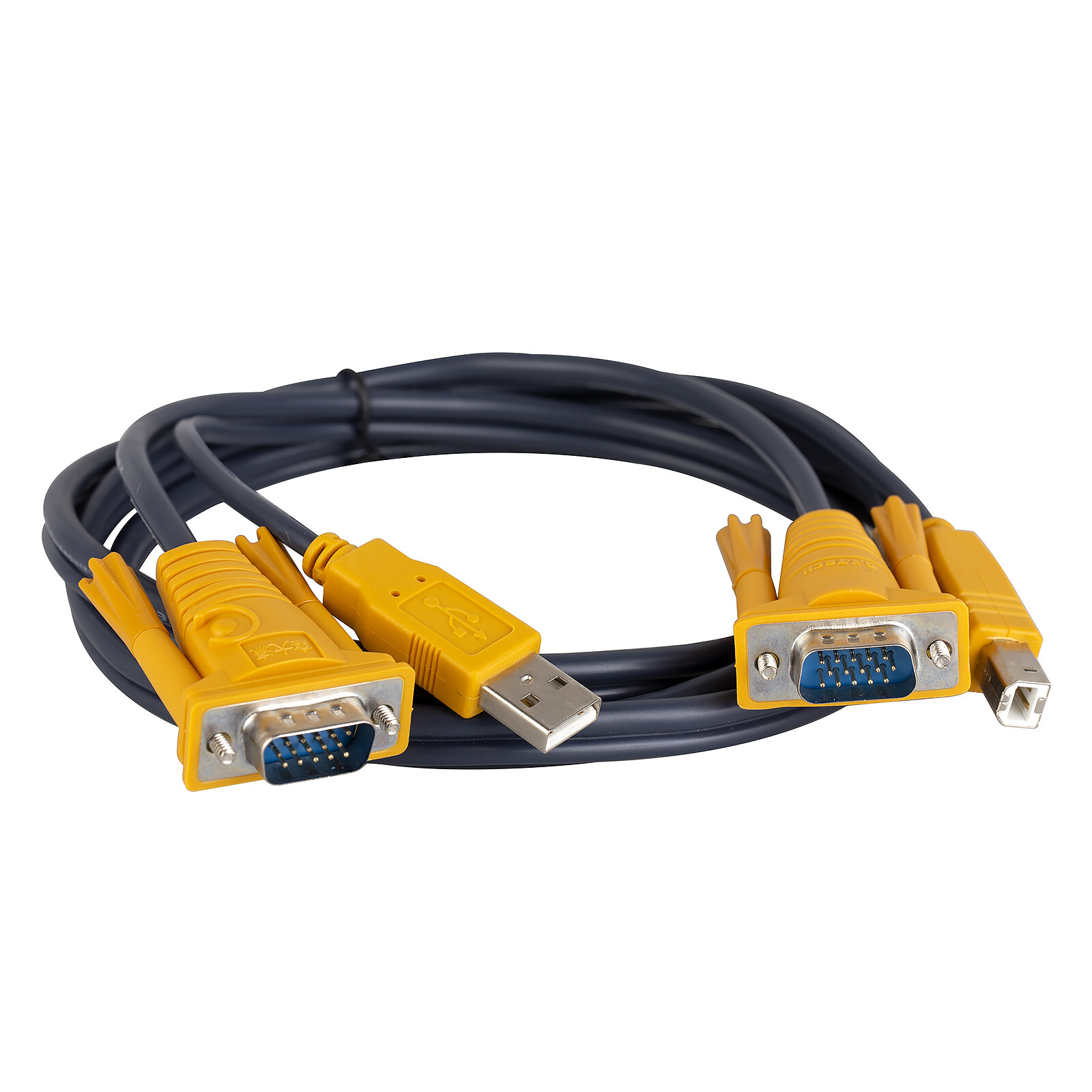 KVM Cable 10ft USB VGA Combo Wire for LCD Video Printer Host Computer Hub Share