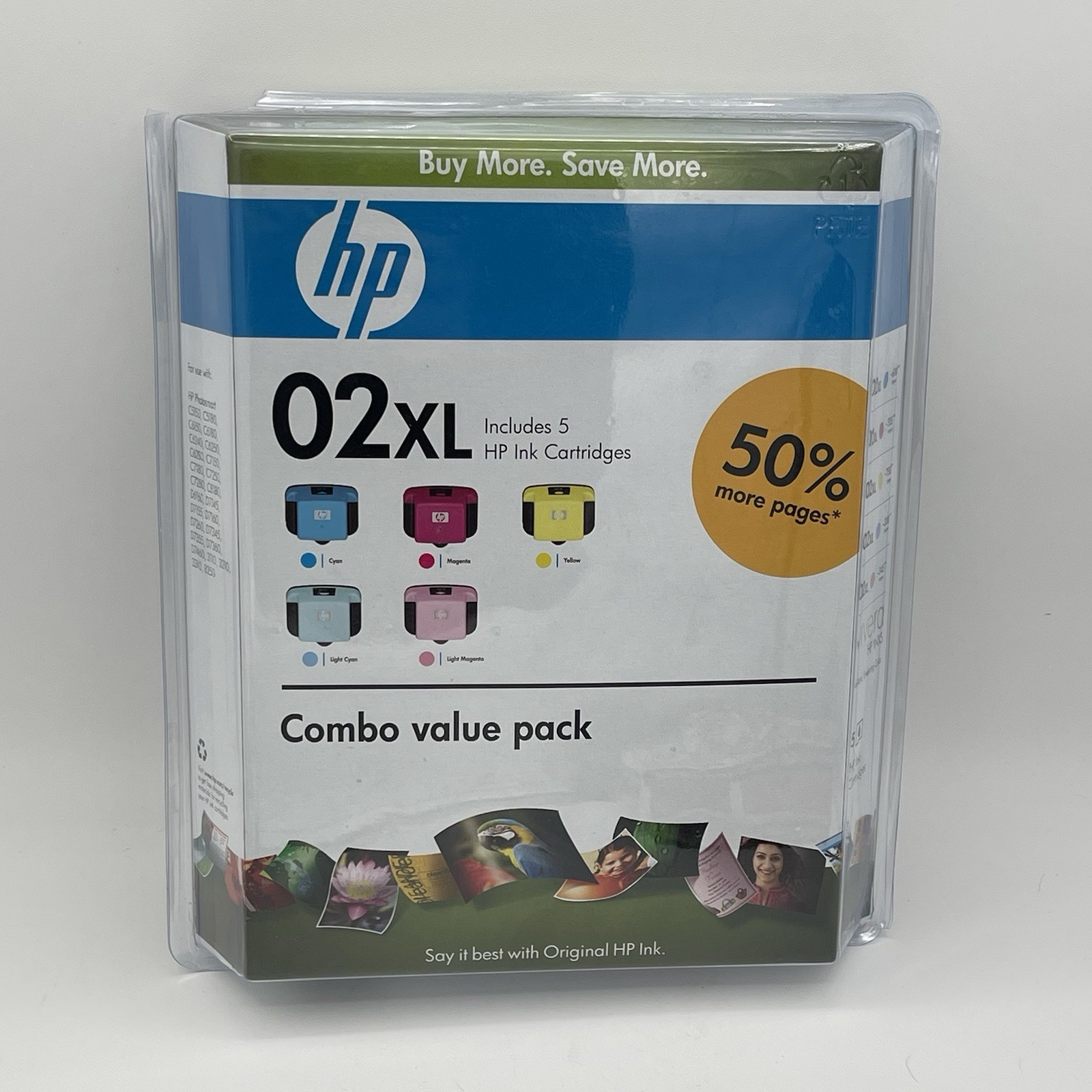 HP 02 HP02 XL,4 Color Ink Cartridge Multi-Pack NEW OEM Exp 6/10 New Old Stock