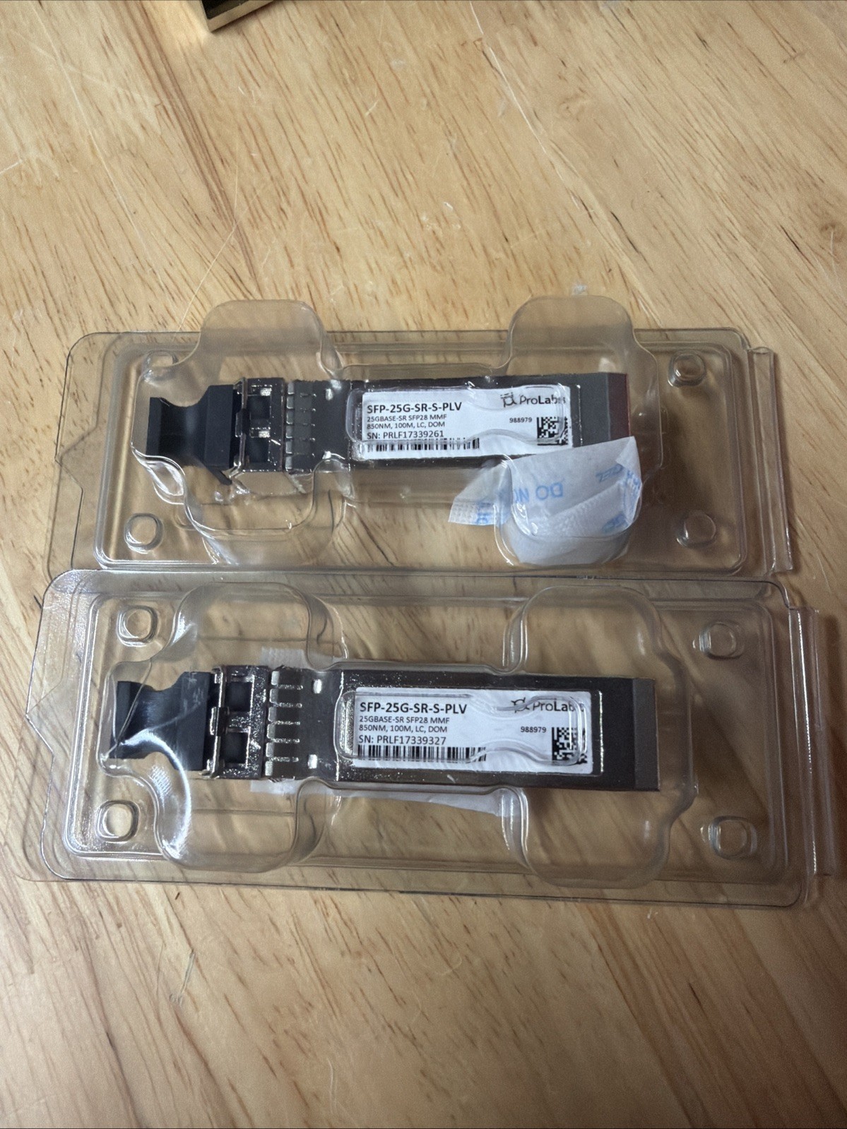 Lot Of 2 ProLabs SFP 25G SR S PLV SFP28 25GBASE SR 850nm 100m LC Brand New