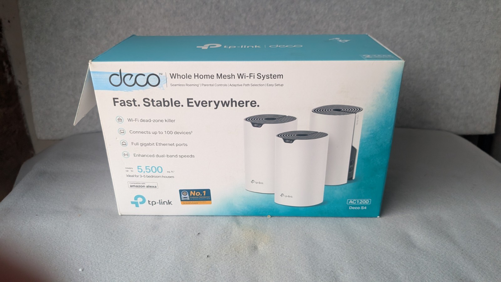 TP-Link Deco S4 AC1200 Whole Home Mesh WiFi System 3-Pack IOB Tested/Works