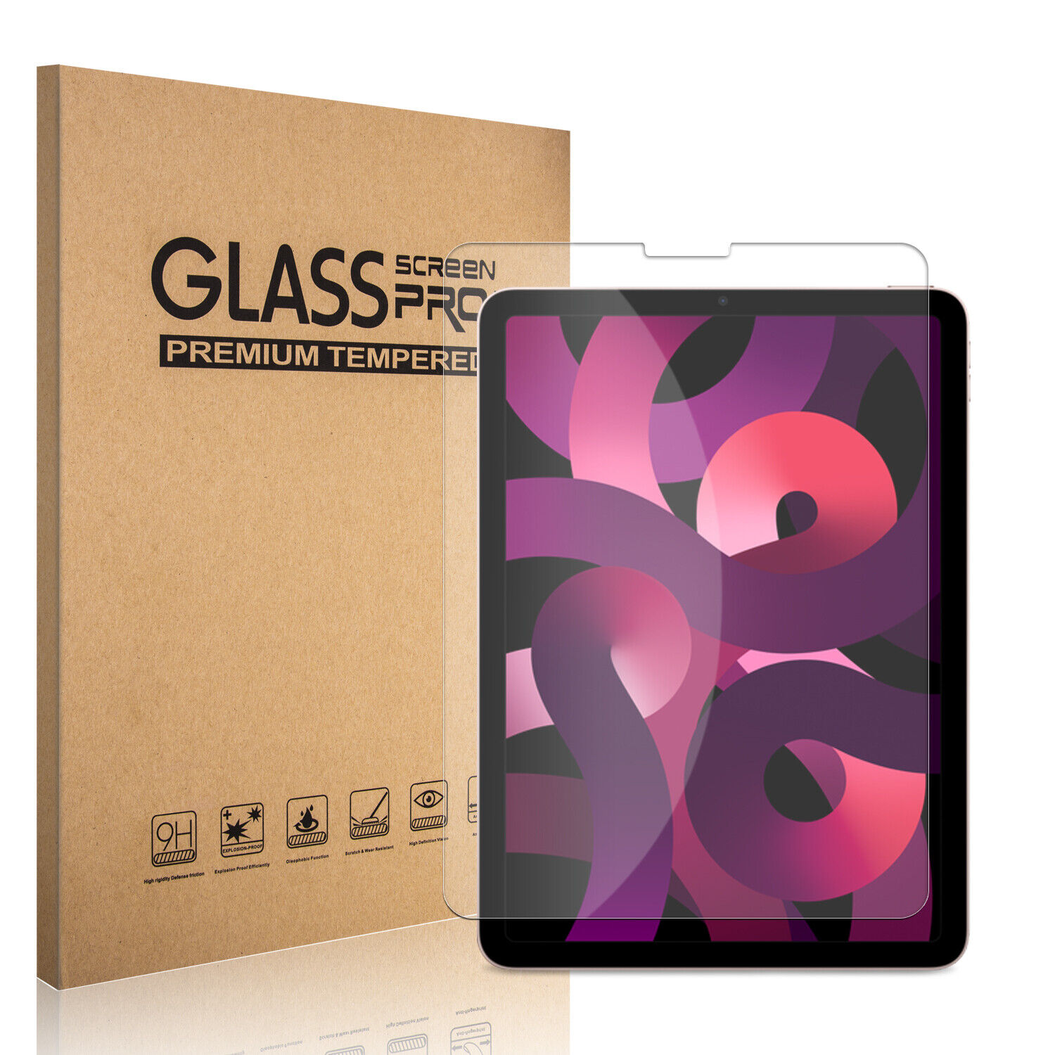 For Apple iPad Air 5th/4th Generation 2022/2020 Tempered Glass Screen Protector