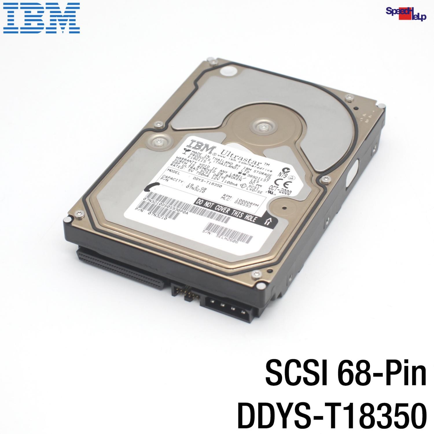 IBM DDYS-T18350 68-PIN SCSI UW HDD HARD DRIVE HARD DISK DRIVE 25L1900 ULTRA 3