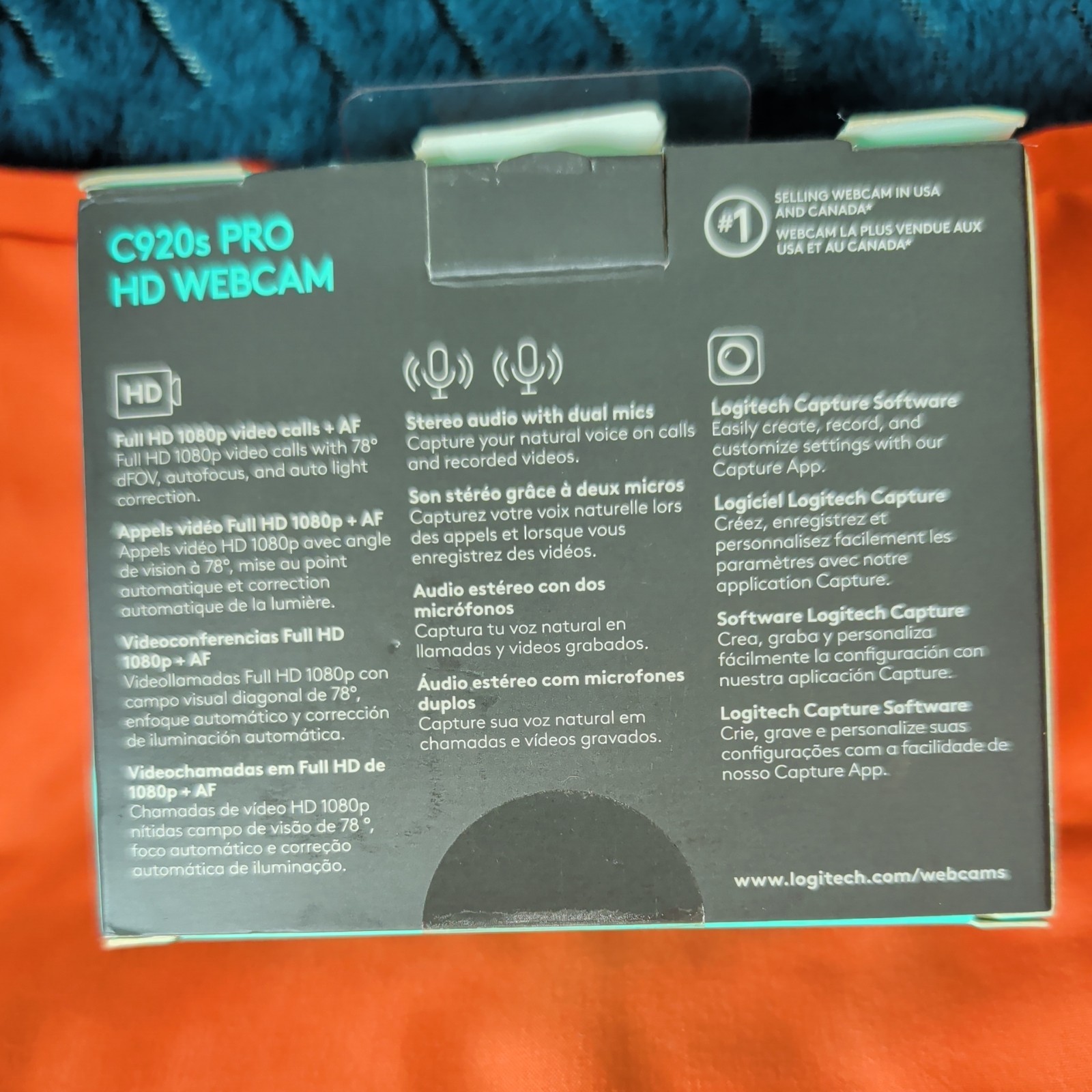 Logitech C920s Pro 1080p HD Webcam with Privacy Shutter - Black (960-001251)