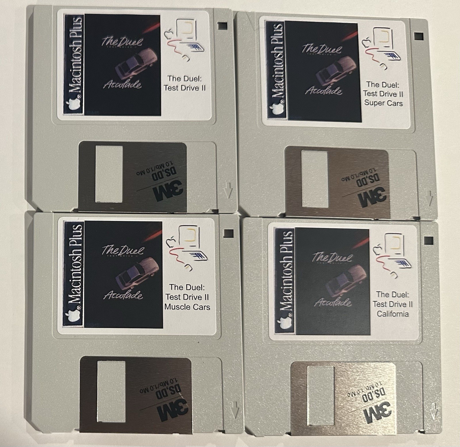 Vintage Apple Macintosh Classic Plus Game Pack Test Drive II:The duel Ford SimII