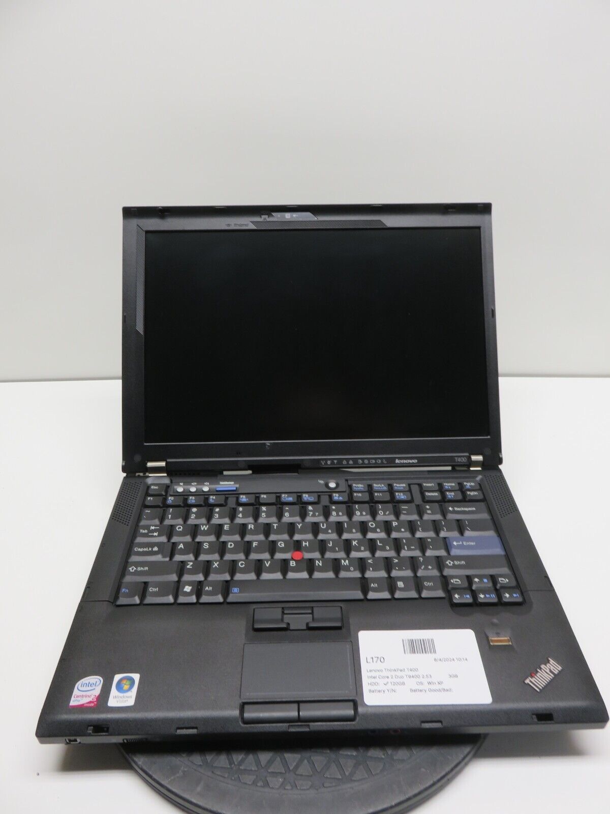 ThinkPad T400 Laptop Intel Core 2 Duo T9400 3GB Ram 120GB Windows XP - READ