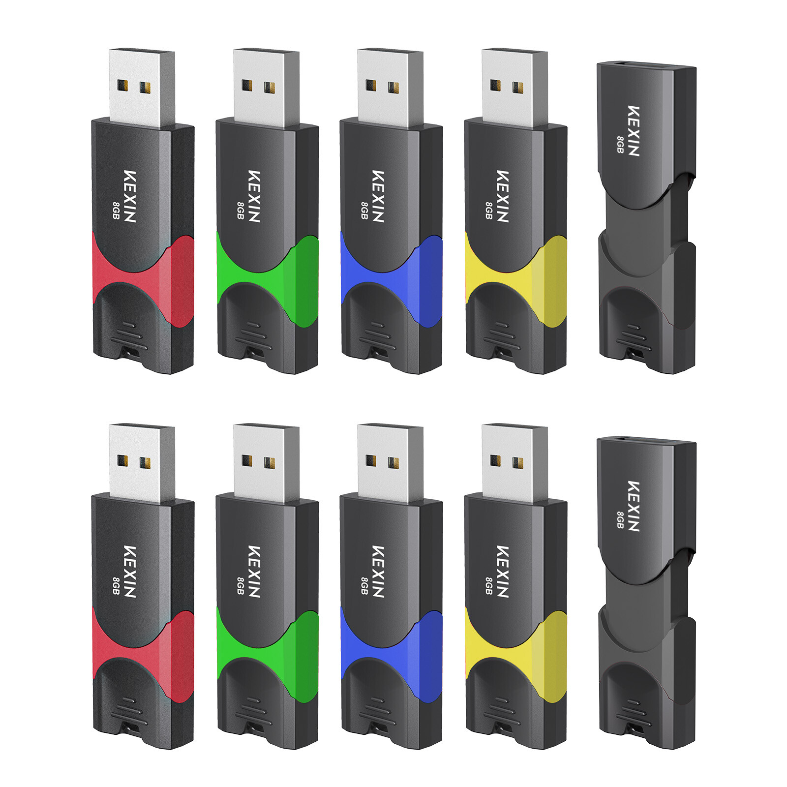 KEXIN 64GB USB 2.0 Retractable Style USB Flash Drive Memory Stick Thumb Pendrive