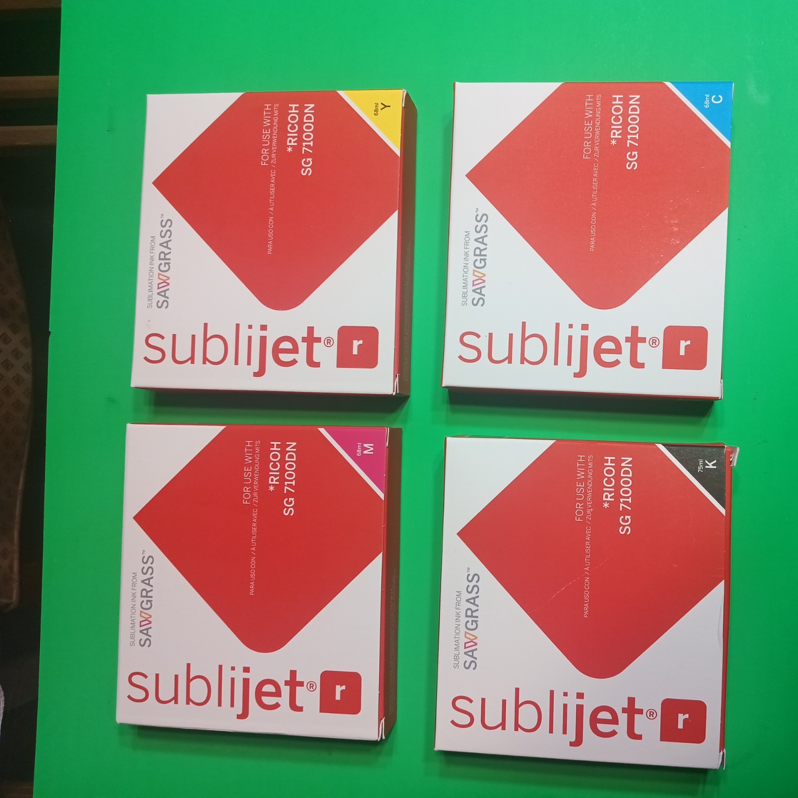 SAWGRASS Sublijet Ricoh 7100DN  SUBLIMATION Ink Cartridges 2026-27 4-pack **** 