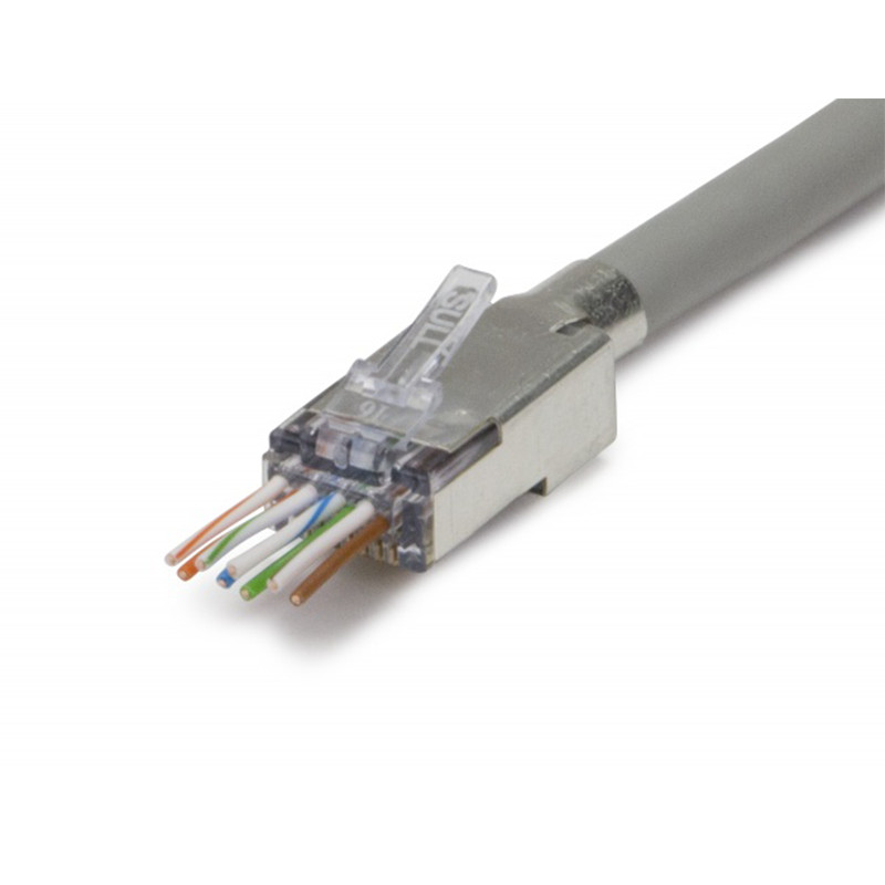 Platinum Tools 100025C External Ground ezEX®44 Shielded CAT6 Connector