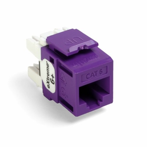 Leviton Extreme 6 Purple Connector High Impact Ethernet QuickPort Compatible