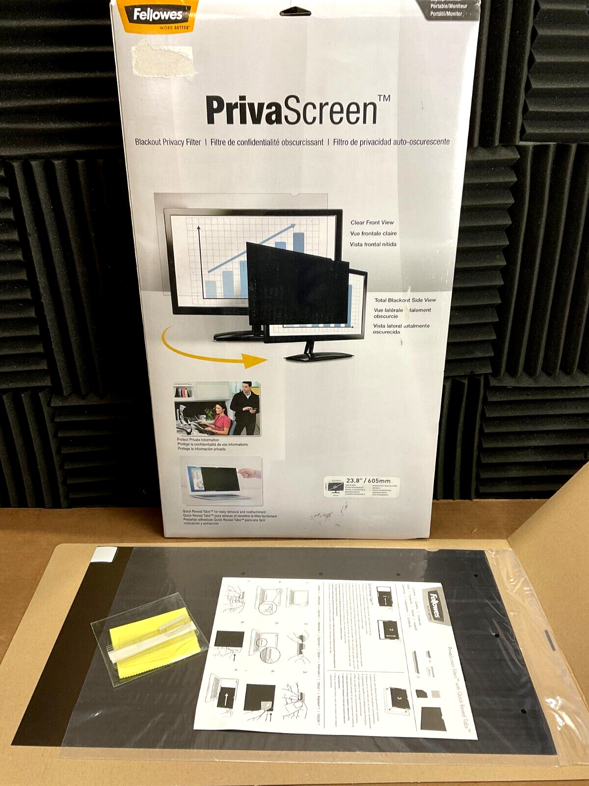 Fellowes PrivaScreen Blackout Filter 23.8" Wide 4816901 NEW SEALED INSIDE❤️️ ✅