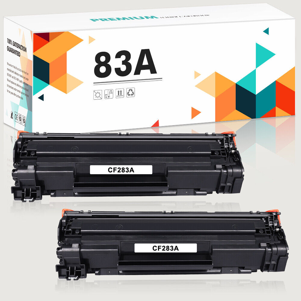 2PK 83A CF283A Bk Toner Compatible With HP LaserJet Pro M127fn M127fw M125nw MFP
