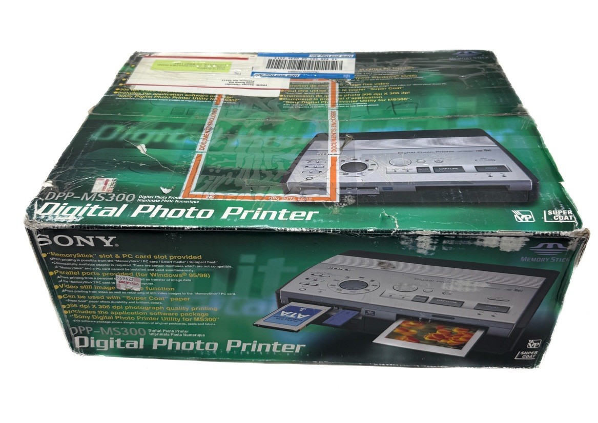 NEW OPEN BOX Sony DPP-MS300 Digital Photo Printer Rare Thermal Vintage