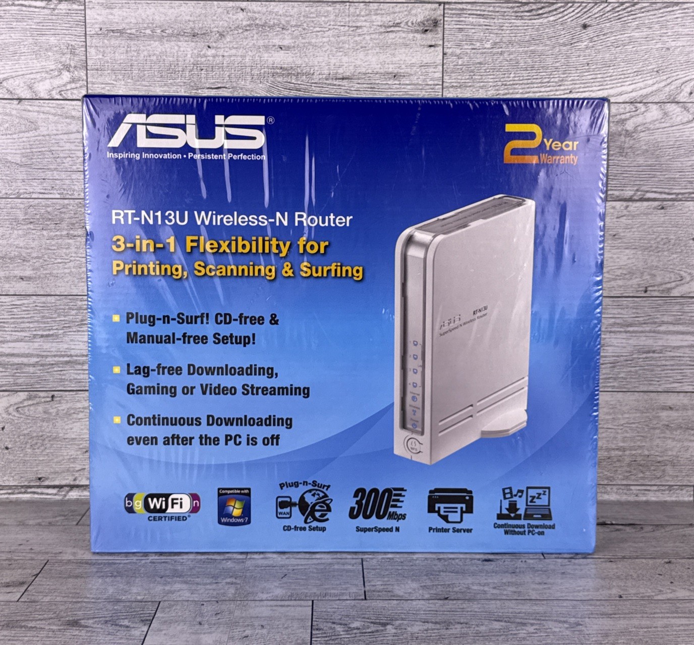 ASUS Wireless-N Router 300 Mbps SuperSpeed Model RT-N13U New In Box Sealed