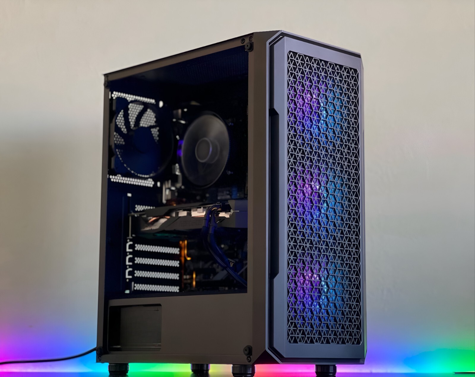 Stock Trading PC DUAL Nvidia GPU 8 Monitor Ready RYZEN 7 32GB RAM 1TB SSD RGB