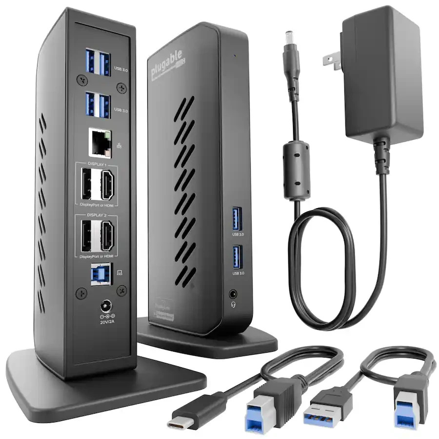 Plugable USB 3.1 Gen 1 Dual 4K Docking Station - Black (UD-6950Z)
