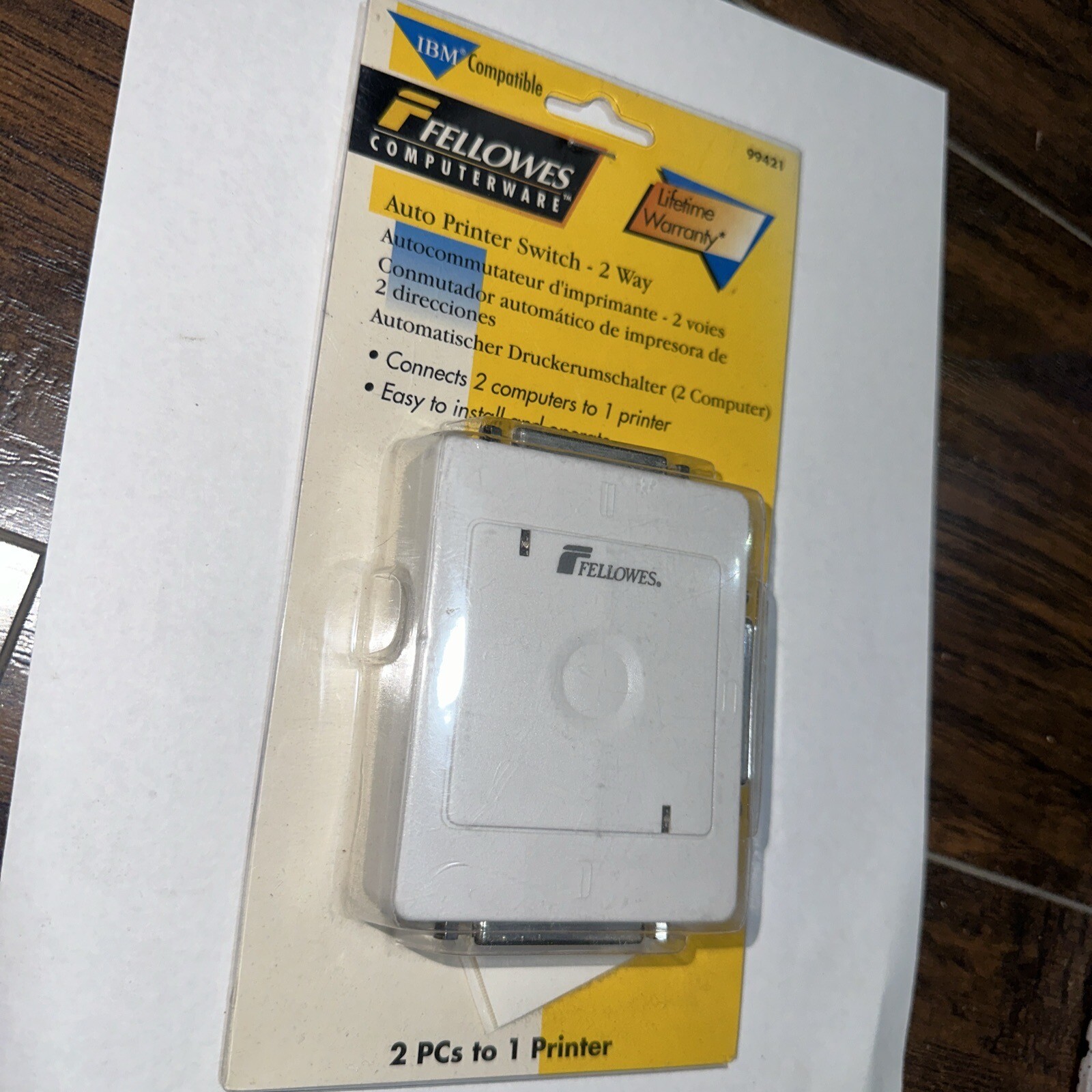 Fellowes Computerware IBM Compatible 99421 Auto Printer 2-Way Switch NIP