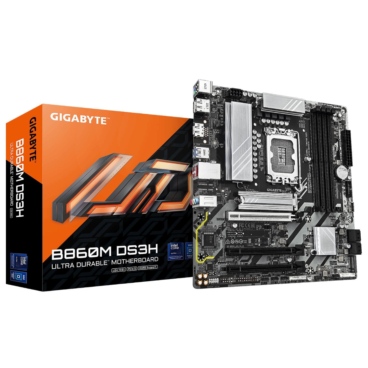 Gigabyte B860M DS3H Motherboard Intel B860 LGA 1851 DDR5 Micro ATX SATA3  \ M.2