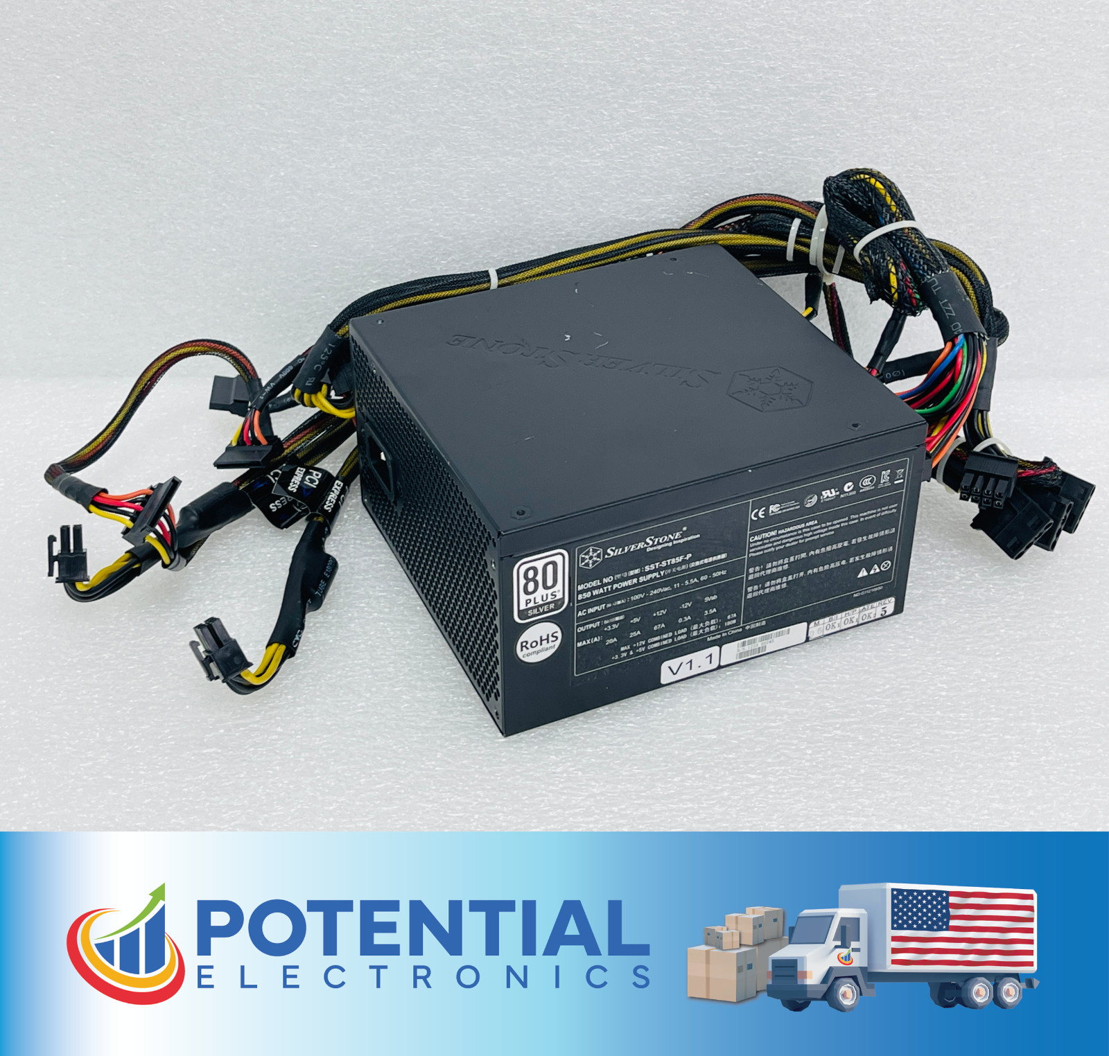 USED - Silverstone Strider PLUS (SST-ST85F-P) 850 Watt Modular PSU- Active PFC