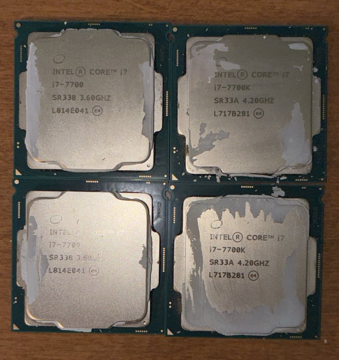 Intel Mixed Lot Core i7-7700K i7-7700 CPU i7 Processor CPU Lot of 4
