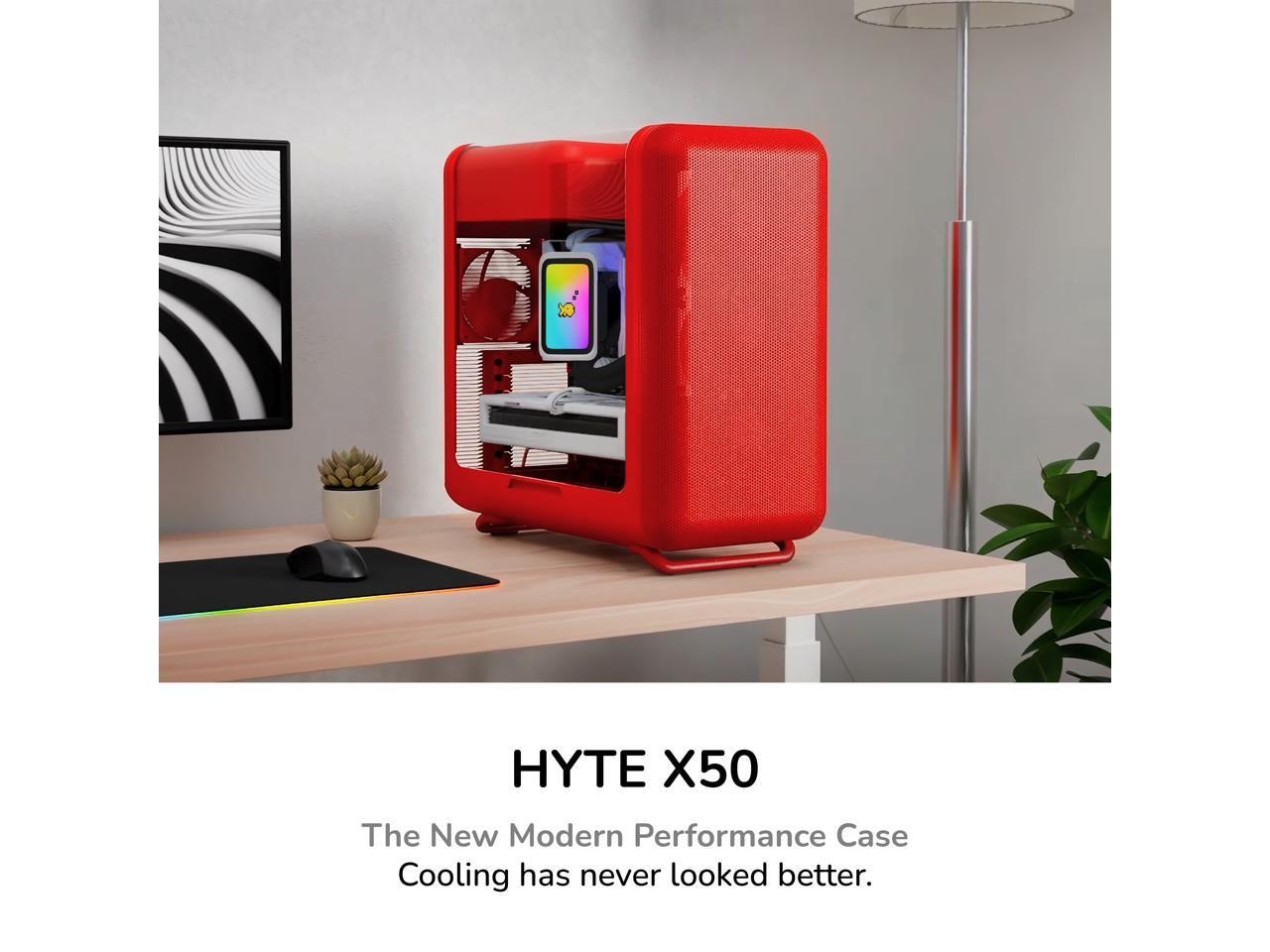 HYTE CSHYTEX50GRR X50 Modern Performance ATX Mid-Tower Gaming PC Case