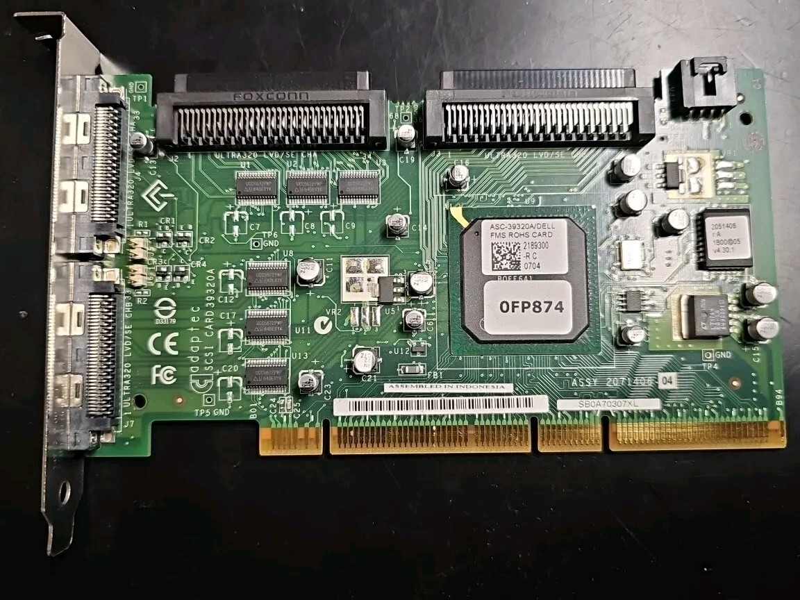 Dell FP874 0FP874 Dual Channel SCSI Network RAID Host Controller PCI-X Card (C1)