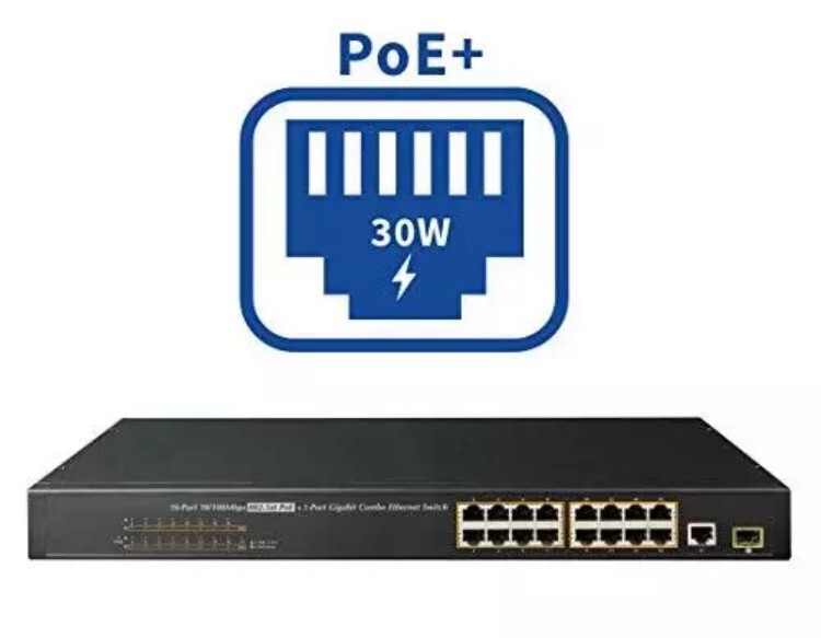 Lorex 16 Port PoE+ Switch for IP Security Camera Systems, Power Over Ethernet...