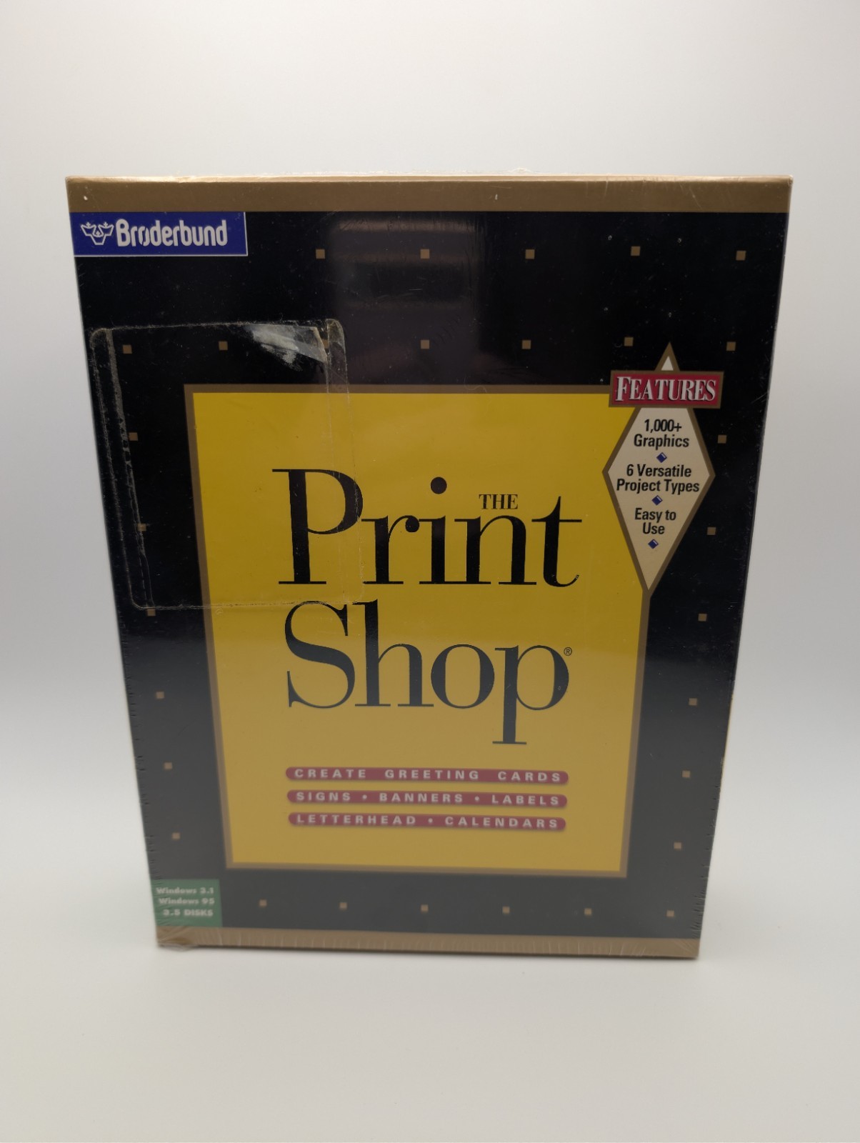 The Print Shop, Broderbund (PC, 1996) 3.5” Floppy, New Sealed