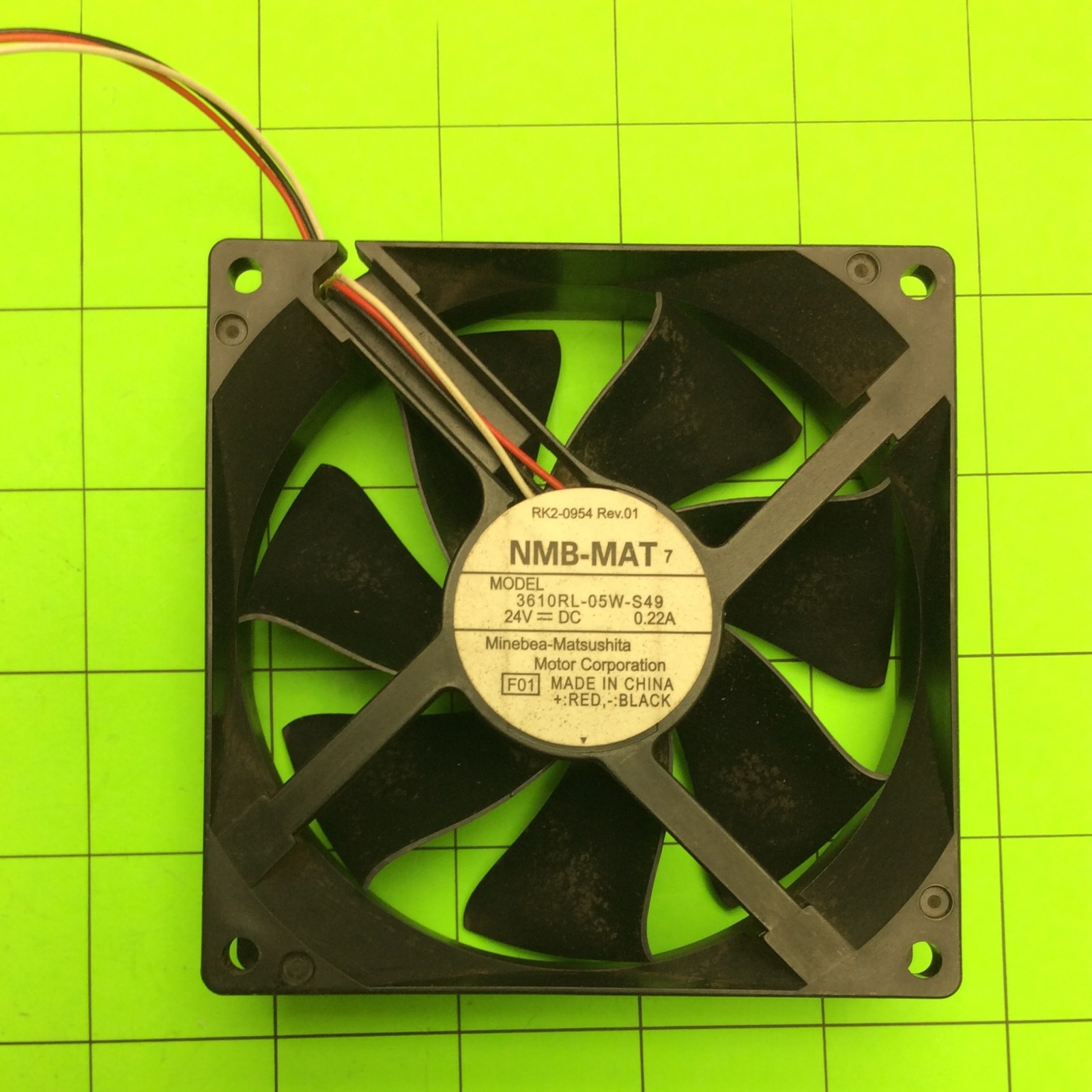 Laser Printer NMB-MAT 3610RL-05W-S49 RK2-0954 24V Cooling Fan