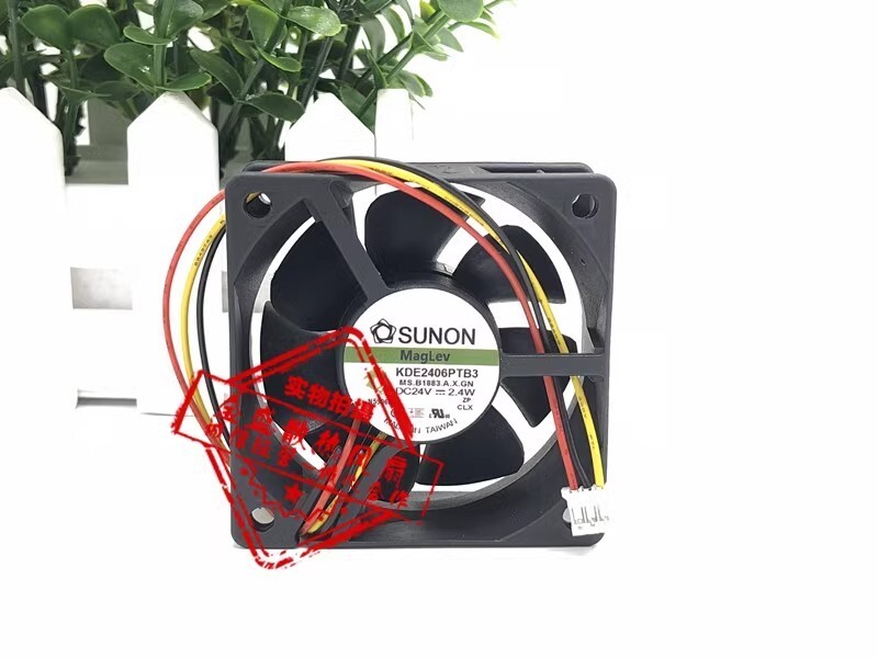 SUNON KDE2406PTB3 6025 DC24V 2.4W 6CM 3-Pin Inverter Cooling Fan