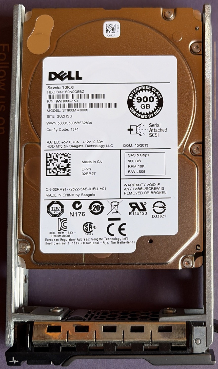 Seagate 900GB 10K 2.5" SAS Hard Drive ST900MM0006 Server Storage Dell HP