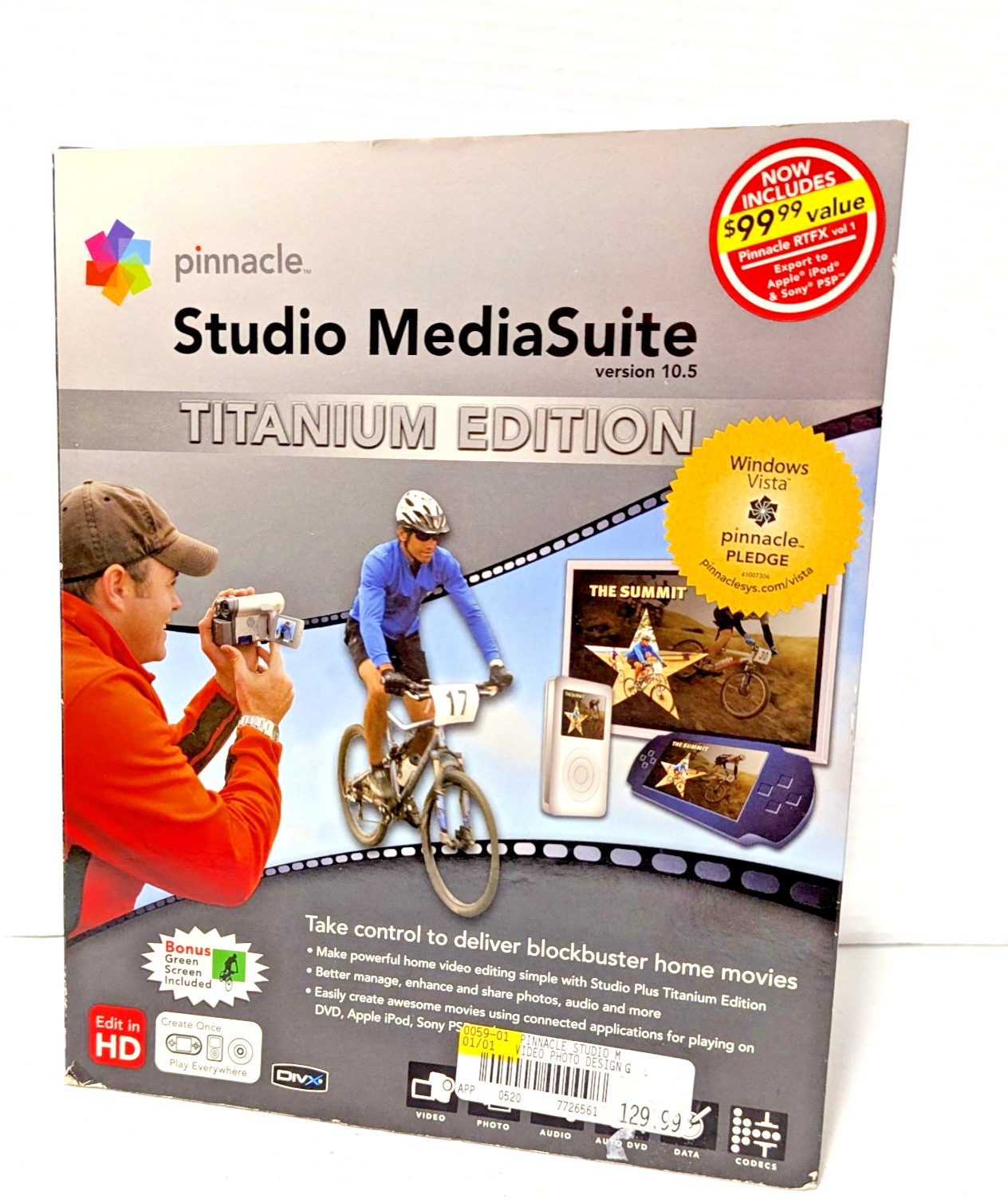 Pinnacle Studio Plus Titanium Edition v10.5 Computer Program PC