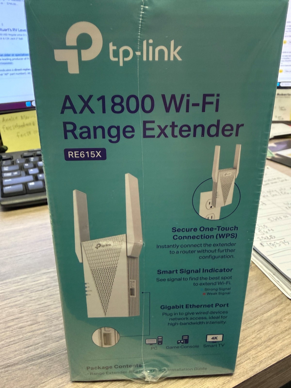 TP-Link AX1800 WiFi 6 Range Extender RE615X Dual Band Gigabit Mesh 1201Mbps