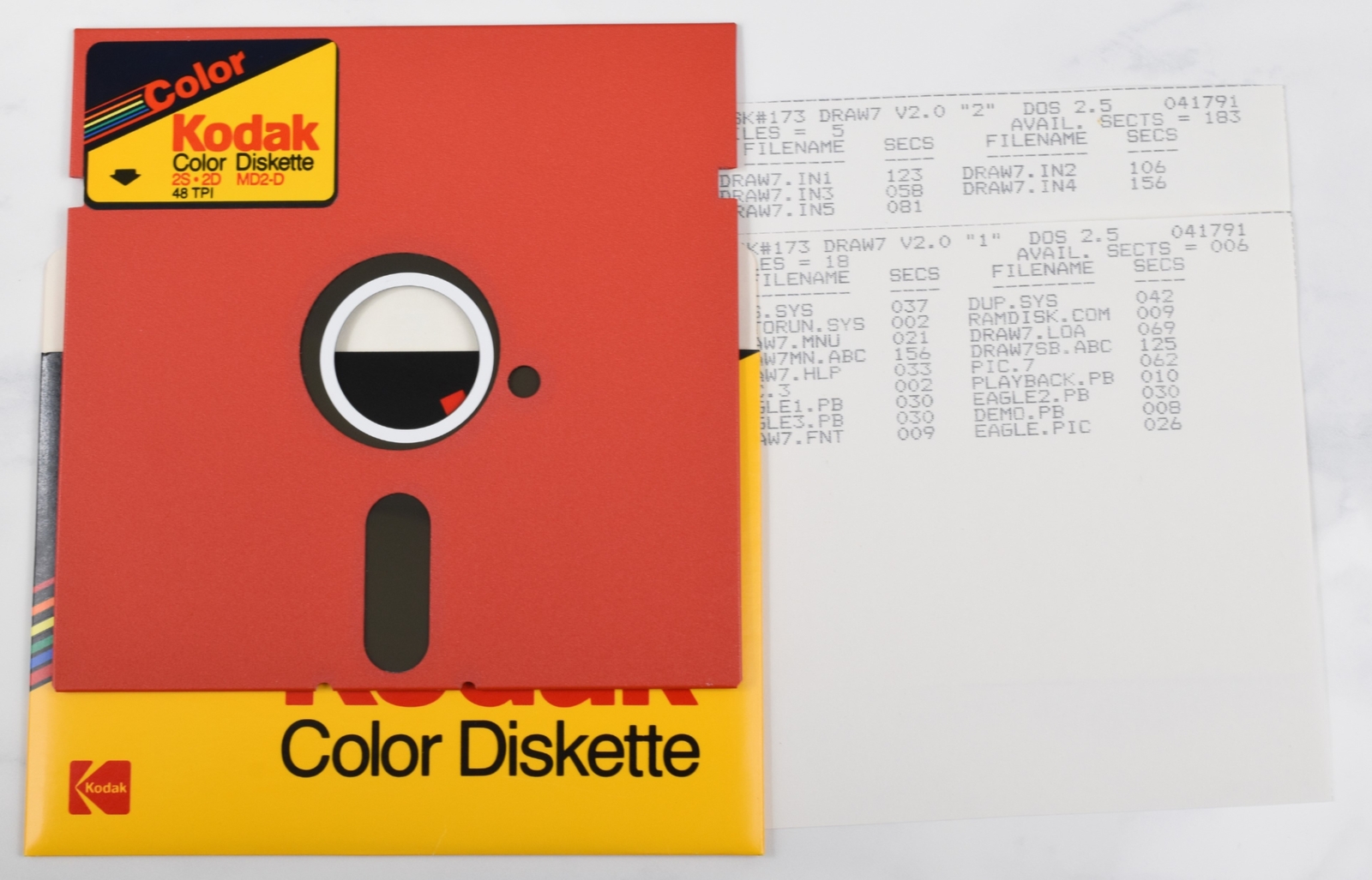 Vintage Kodak Computer Floppy Disk-Rare, Atari, Untested, As-Is (DOS 2.5)
