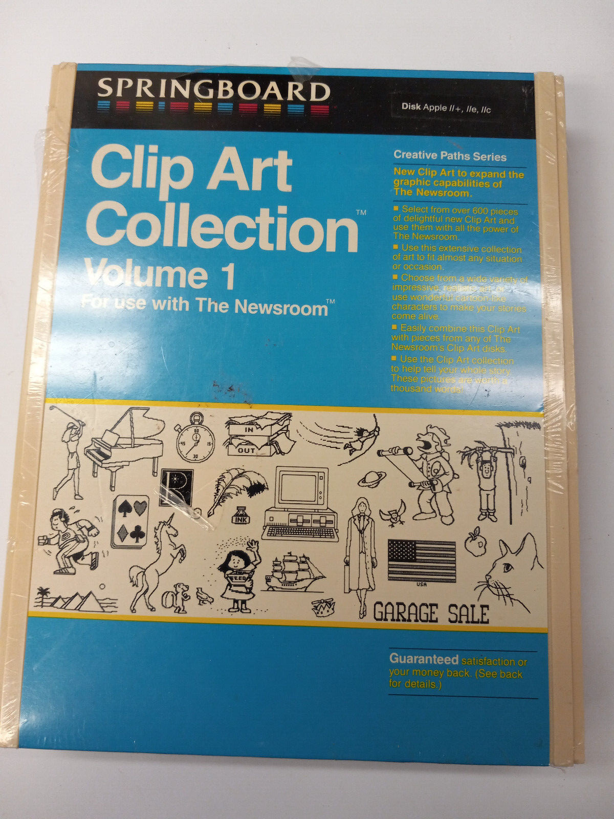 Springboard clipart collection volume 1 Newsroom Pro sealed for Apple II, LLe