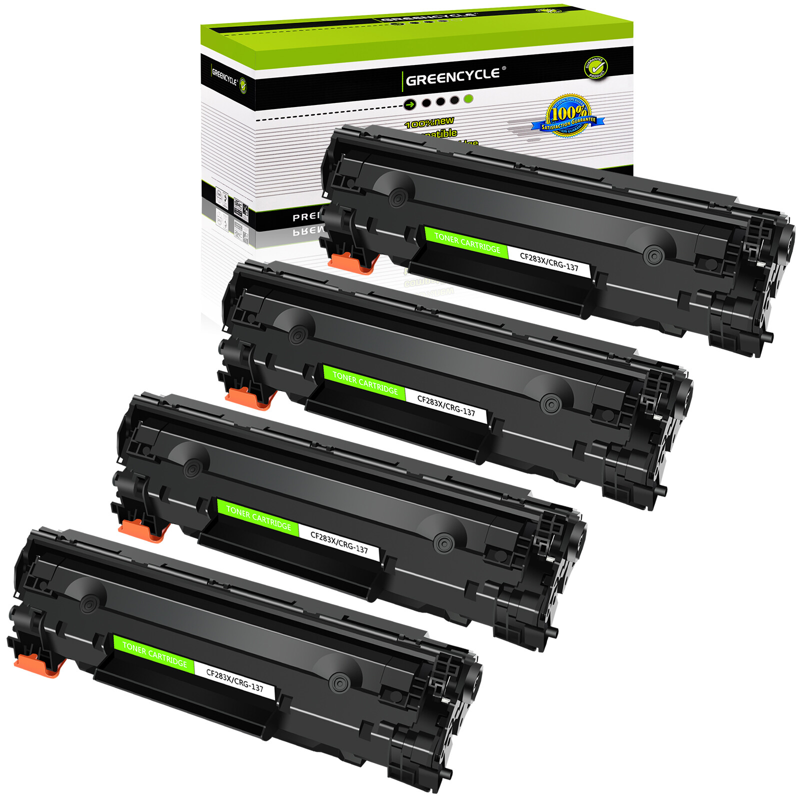 4PK CF283X 83X Black Toner Cartridge Compatible For HP LaserJet Pro M201n M202n