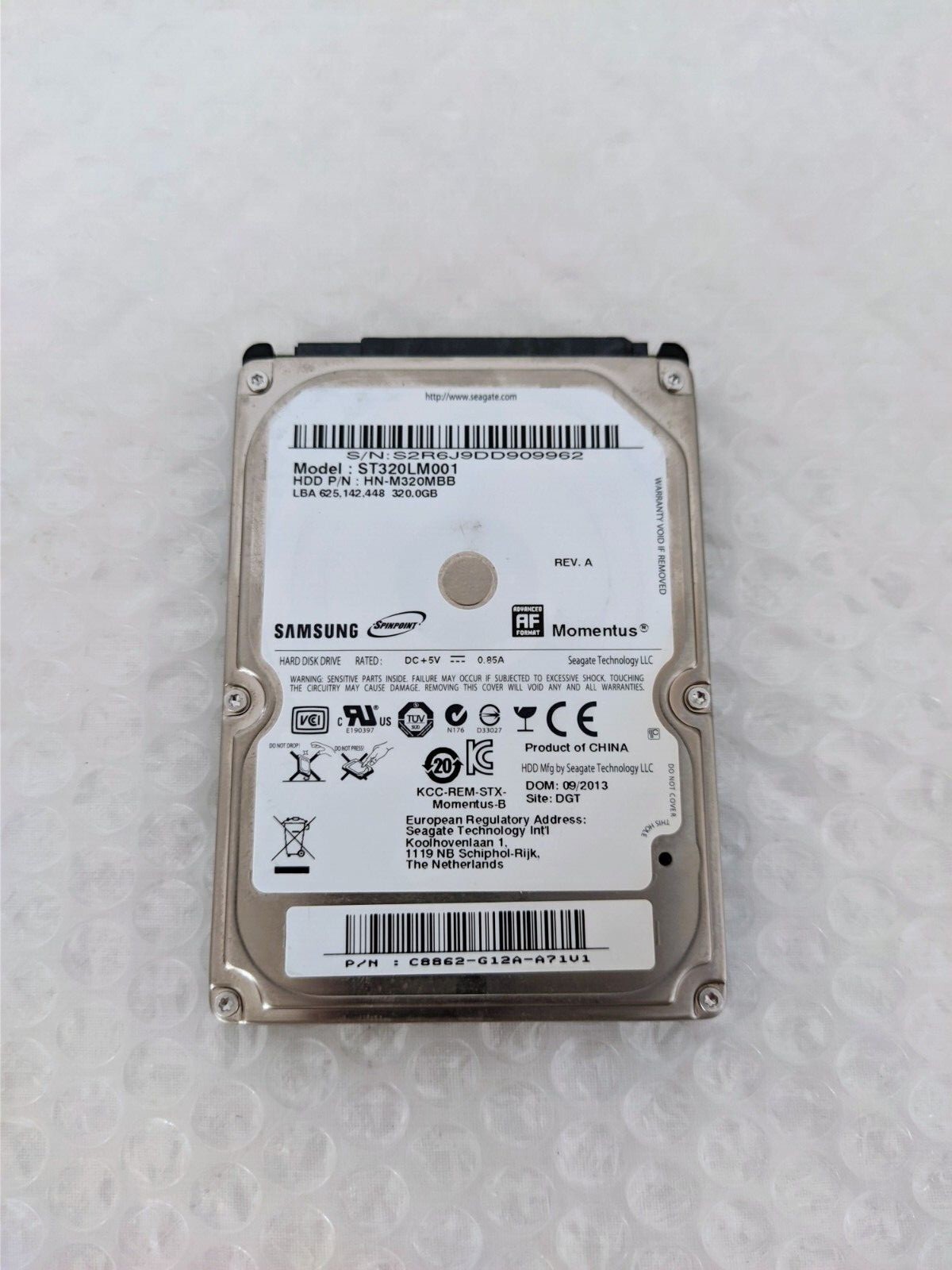 SEAGATE 320GB SATA 5400RPM INTERNAL 8MB SAMSUNG LAPTOP 2.5 HARD DRIVE