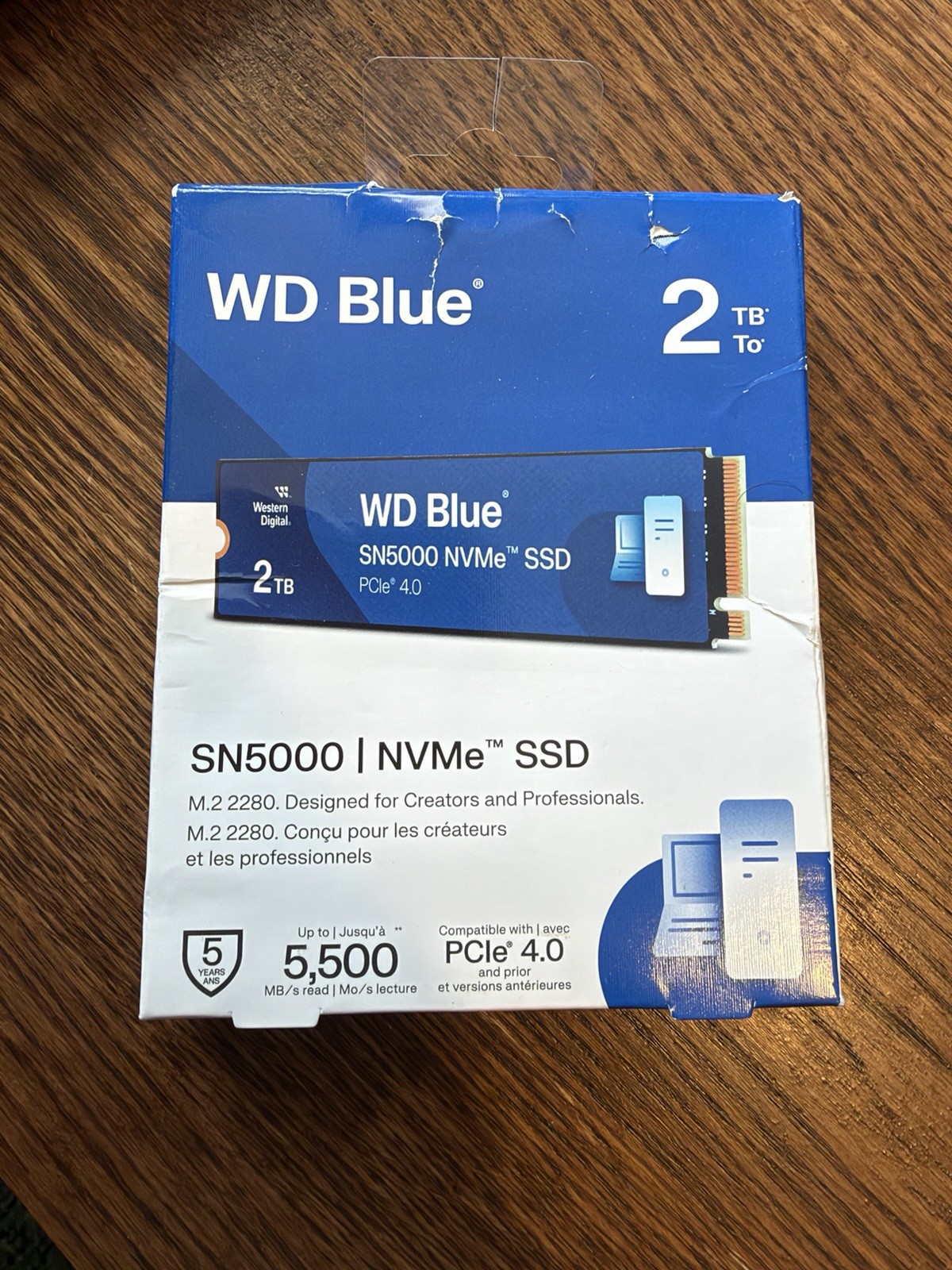 WD Blue SN5000 2TB NVMe PCIe Gen 4.0 M.2 2280 Internal SSD New Sealed ✅
