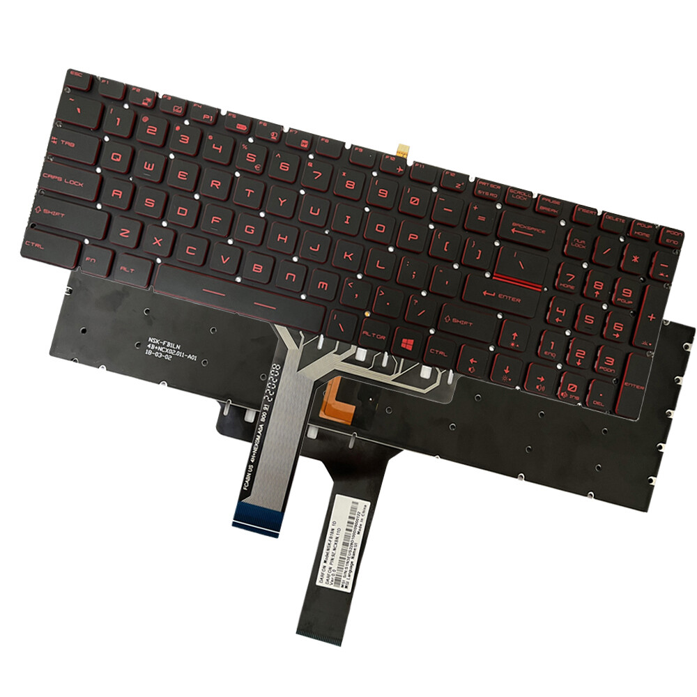 For MSI WS60 MS-16JB GV62VR 7RF GV72VR 7RF US Backlit Keyboard 9Z.NCXBN.11D top