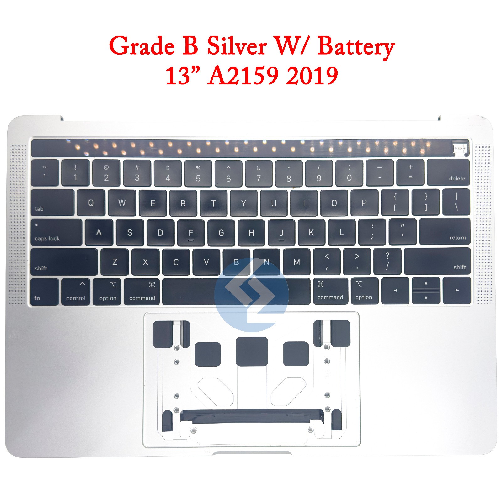 Grade A Silver US Keyboard Topcase Battery A2171 Touch Bar Macbook Pro 13" A2159